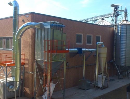 Extraction and dedusting plant construction on cereal processing